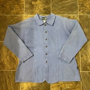 Women's Super Cute EZZE  WEAR OUTDOORS Herring Bone Jacket Shirt Snap Close Med.